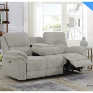 Wauchula Fabric Electric Recliner 3 Seater Sofa - Beige