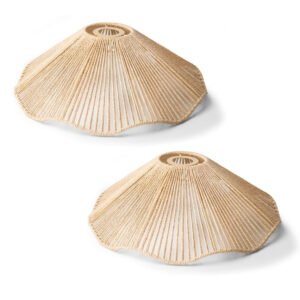Scallop Wave Natural Rope Lamp Shade Assorted Packs