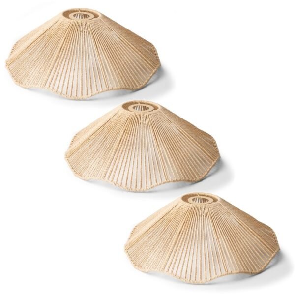 Scallop Wave Natural Rope Lamp Shade Assorted Packs
