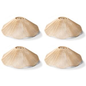 Scallop Wave Natural Rope Lamp Shade Assorted Packs