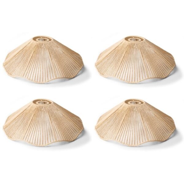 Scallop Wave Natural Rope Lamp Shade Assorted Packs