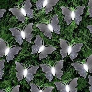 Butterfly Solar Lights 20 LED Assorted Colours