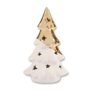 Gold & White Christmas Tree Ornament