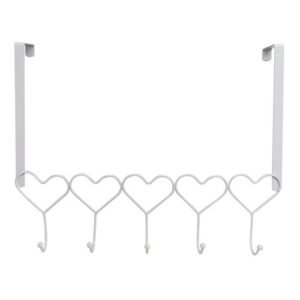 Over Door Heart Shaped Hanger Hooks in Cream