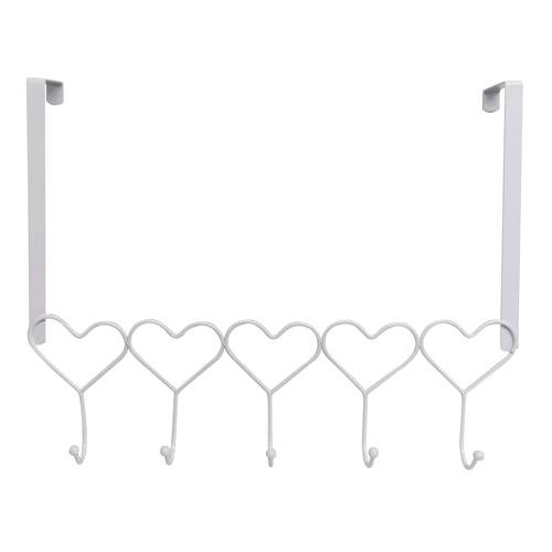 Over Door Heart Shaped Hanger Hooks in Cream