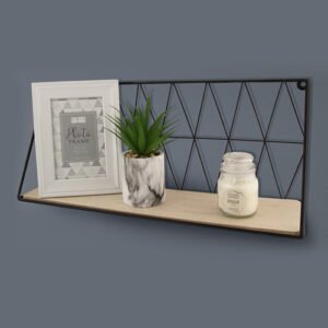 Home Collection Wood Wire Fixed Shelf Assorted Colours