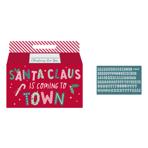 Christmas Eve Box with Alphabet Stickers Assorted Designs