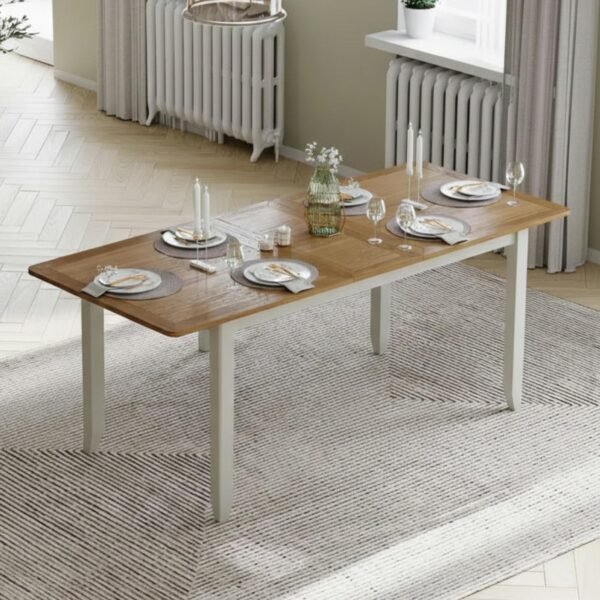 Hermitage Arden Grey Painted Extending Dining Table – 160–200 cm, 6–8 Seater