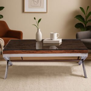 Kerala Natural Reclaimed Wood Cross-Base Coffee Table