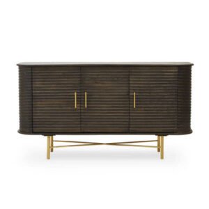 Sojat Dark-Finish Mango Wood Three-Door Sideboard