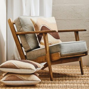 Hector Natural Linen & Dark Oak Armchair