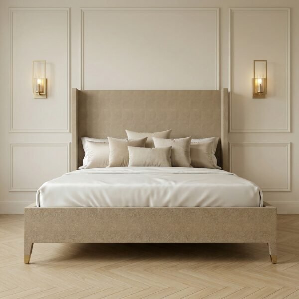 Richmond Shagreen King Size Winged Back Bed
