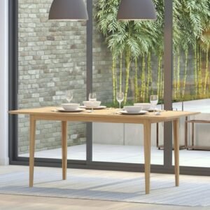 Hermitage Selene oak extending four to six seater dining table