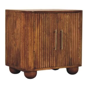 Solis Fluted Solid Mango Wood Mini Sideboard