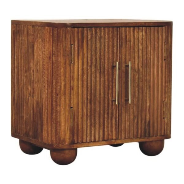 Solis Fluted Solid Mango Wood Mini Sideboard