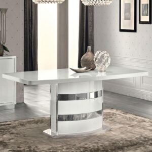 Modum Roma white butterfly extending dining table, 200cm to 245cm